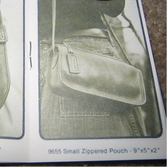 Vintage Coach No 9655 Small Zippered Pouch in Black